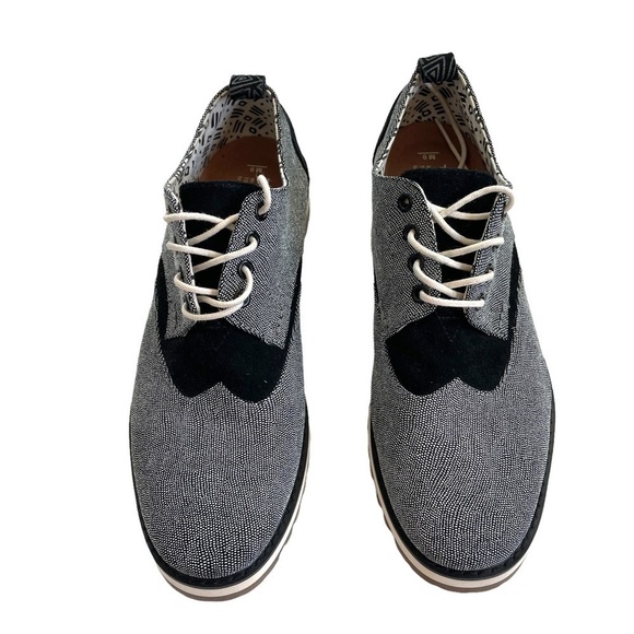 TOMS Brogue Vibram Sole Oxford Lace Up Dress Shoes Caviar Leather 9 main image 8